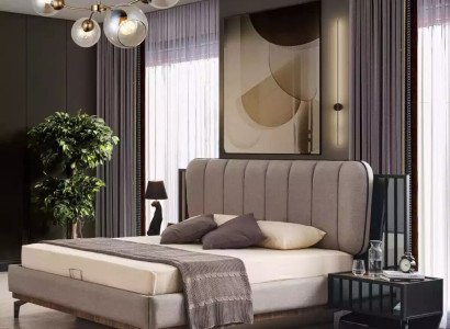 Bedroom Set Bed 2x Bedside table Design Luxury Modern new 3 pcs.